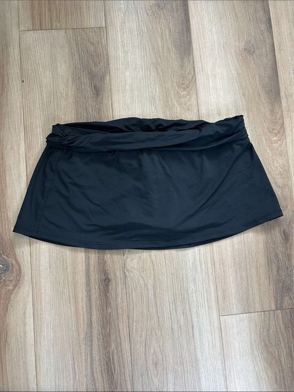 Chaps Black Swim Skirt with Twisted Waistband Size 6